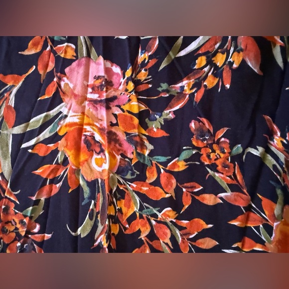 MSK brand maxi dress, size large, with a black background and a floral pattern - Picture 14 of 16